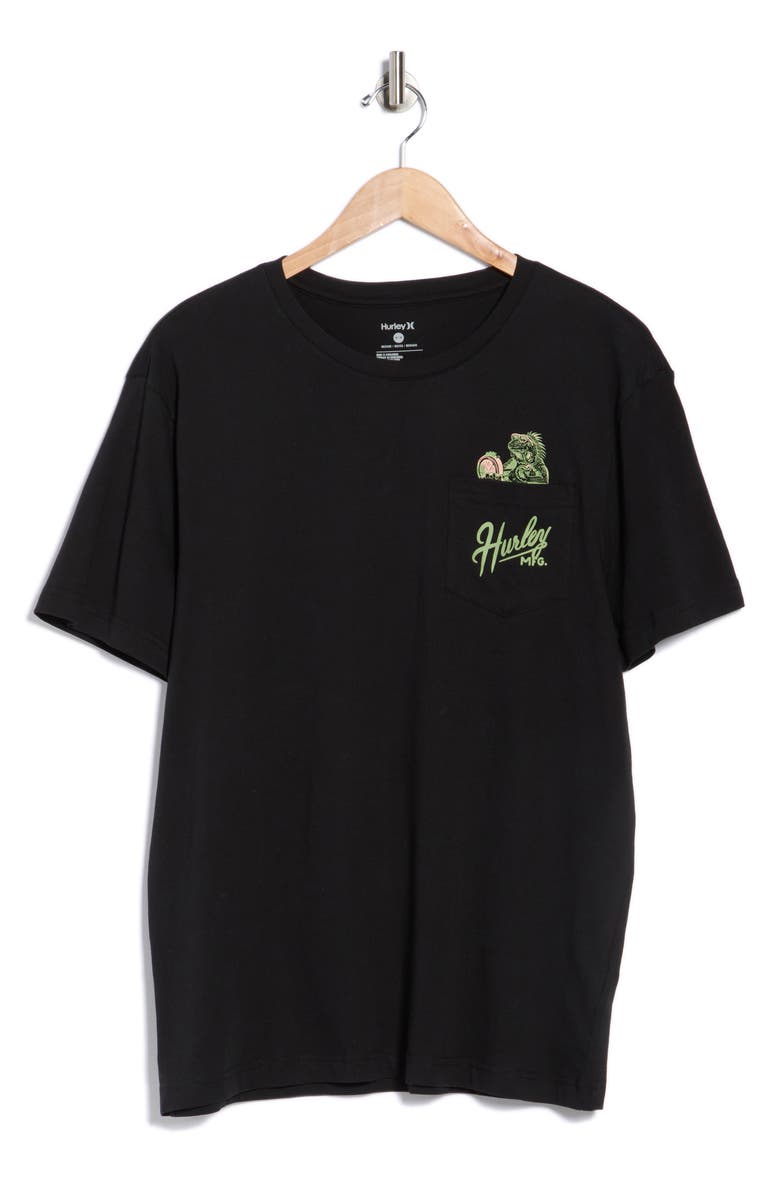 Hurley Lounge Lizard Peek-A-Boo Graphic T-Shirt, Alternate, color, Black