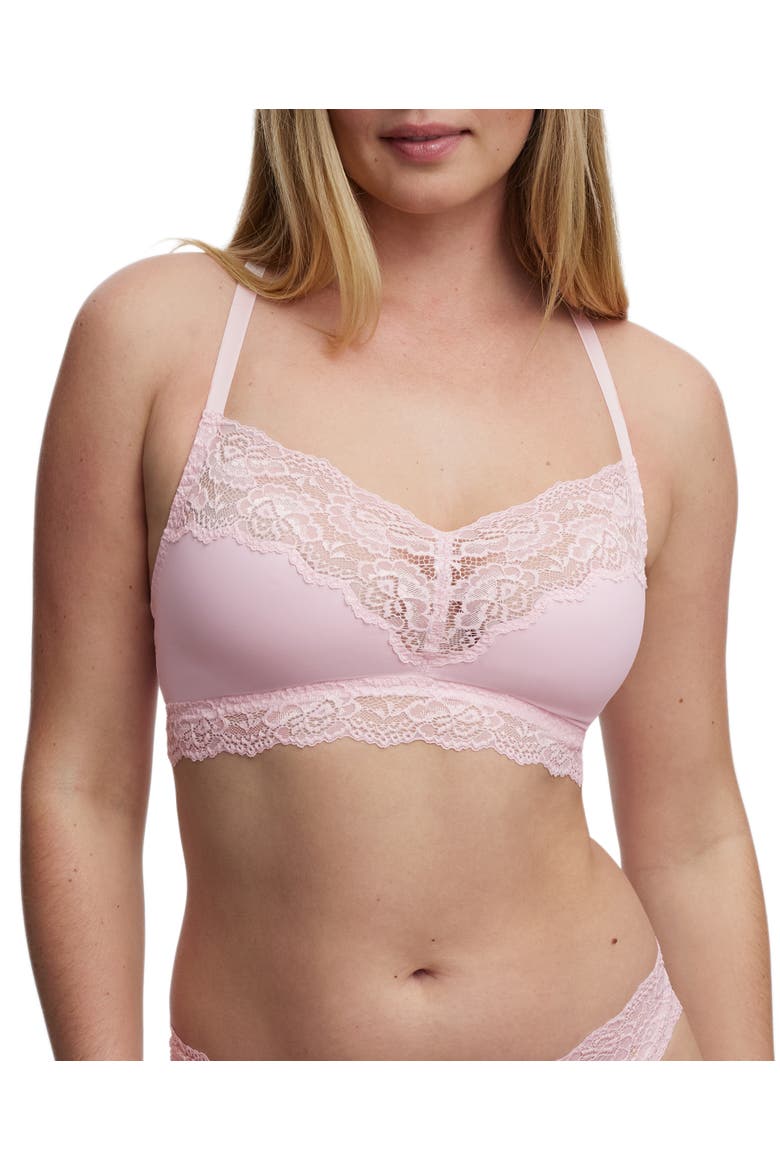 Goddess Busty Racerback Lace Bralette, Main, color, LT PINK