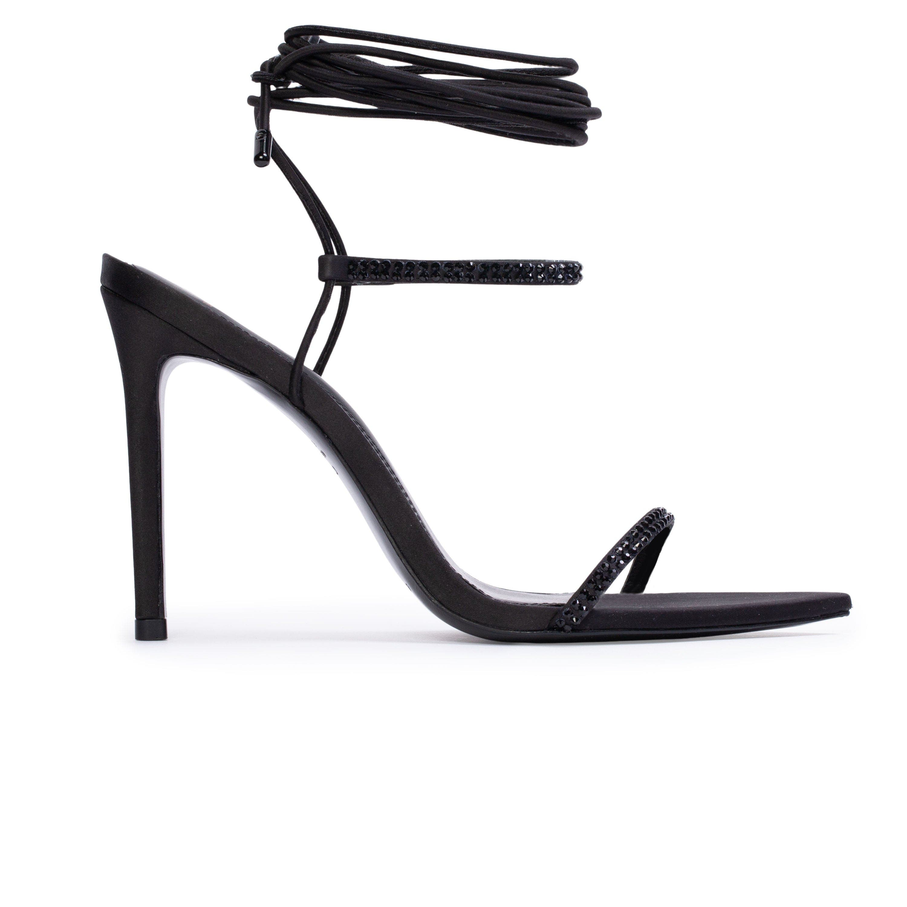 Black Satin Embellished