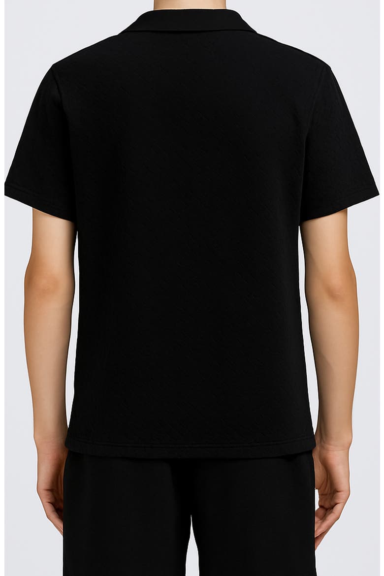 Vacay Cotton Polo, Alternate, color, BLACK