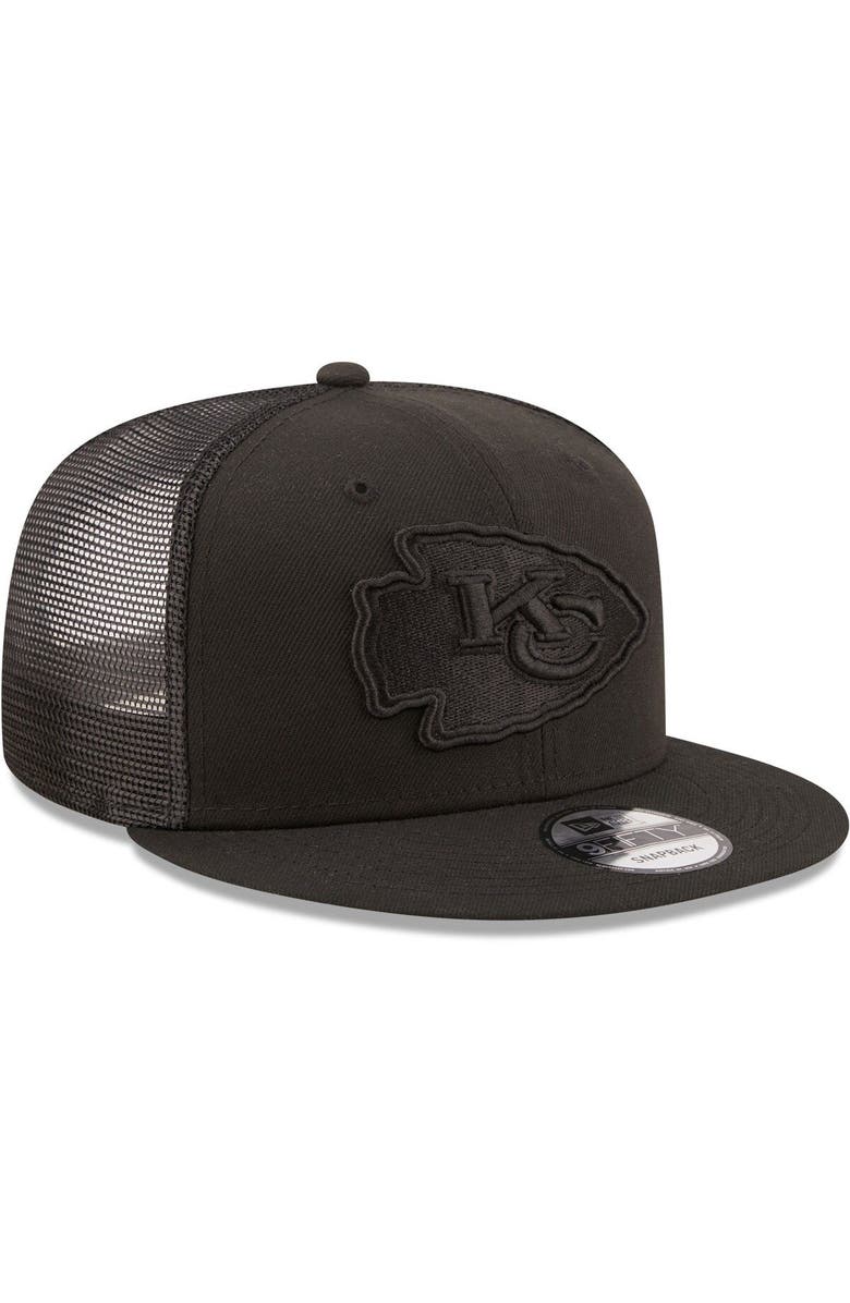 New Era Men's New Era Black Kansas City Chiefs Classic 9FIFTY Trucker Snapback Hat, Alternate, color, 