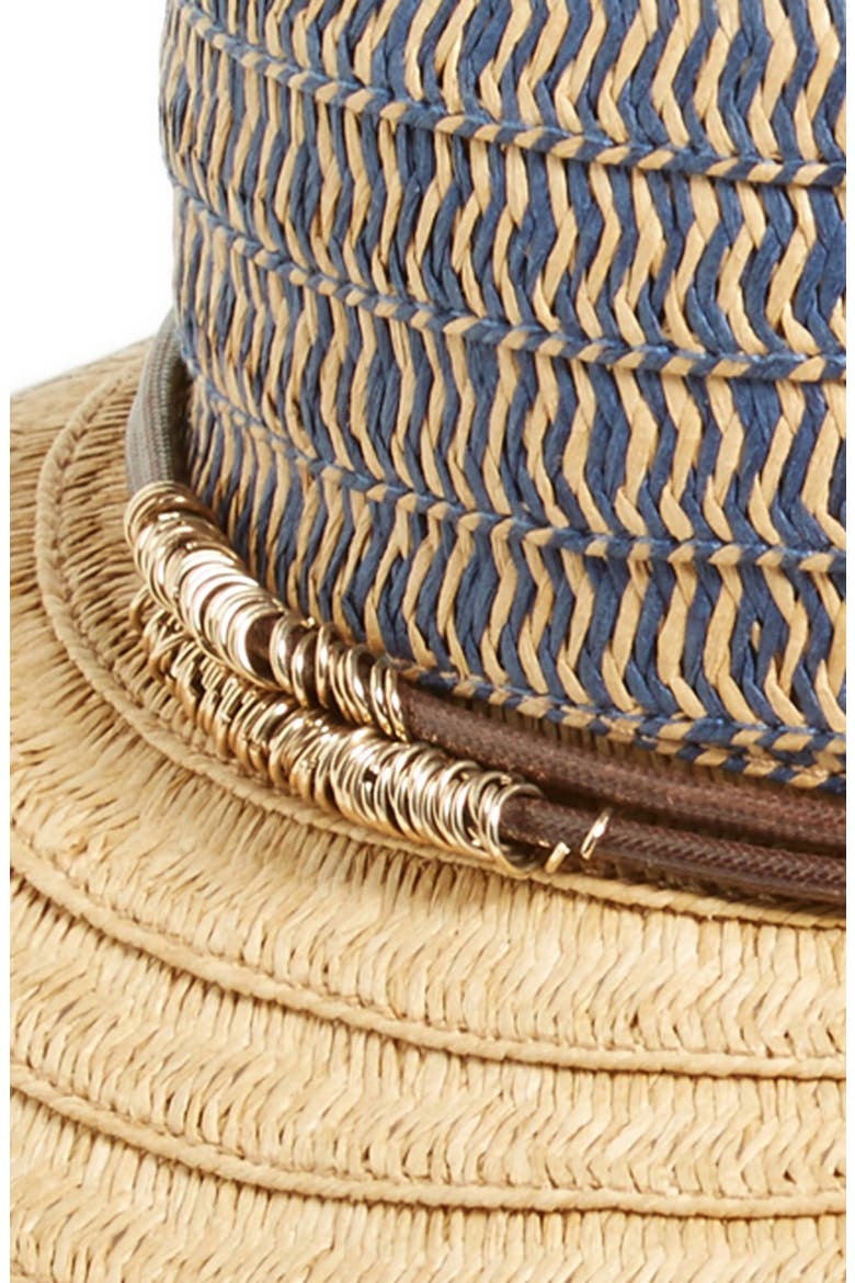 'Treasure Trove' Floppy Hat, Alternate, color, BLUE NATURAL