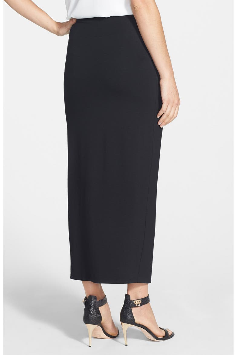 Side Zip Maxi Skirt, Alternate, color, RICH BLACK