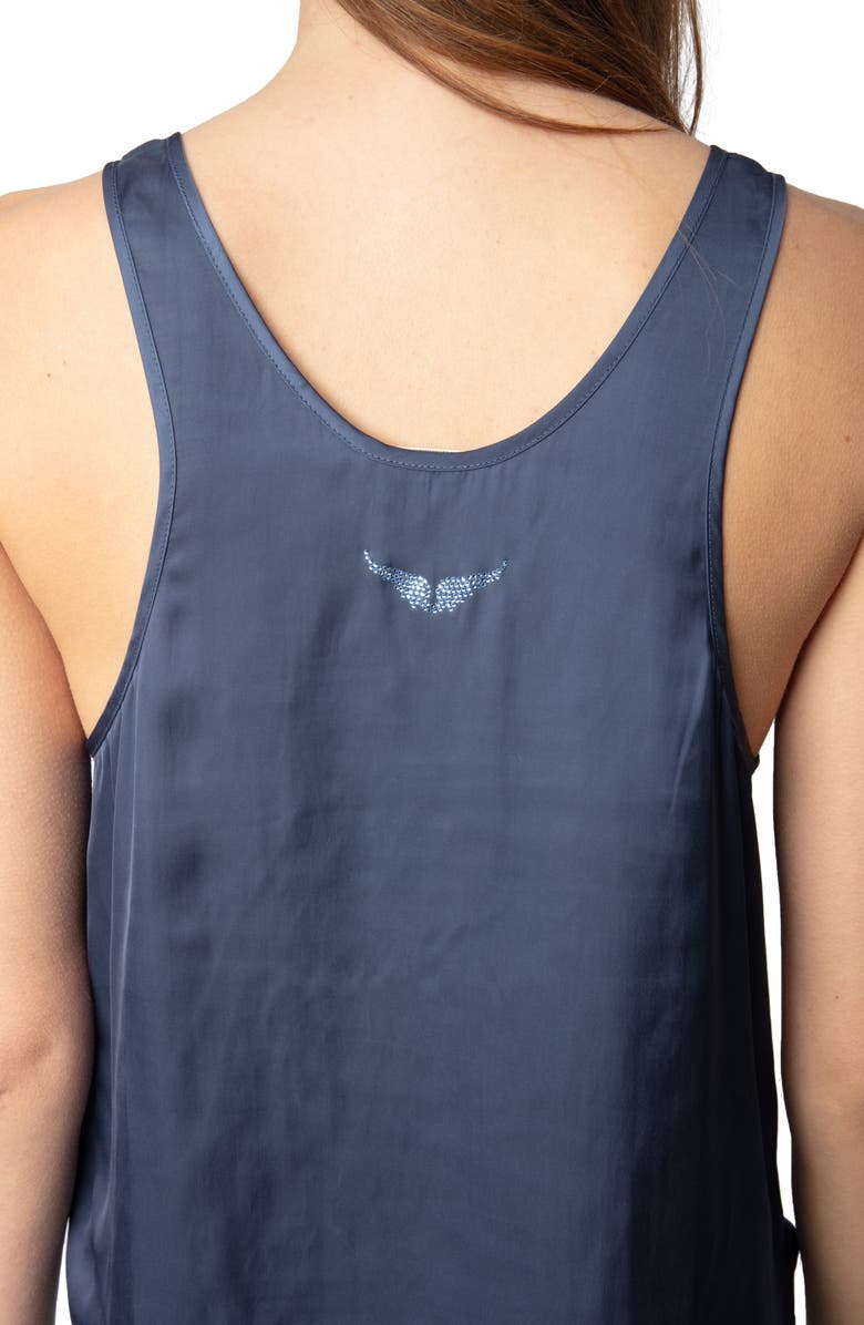 Zadig & Voltaire Tarys Satin Tank, Alternate, color,