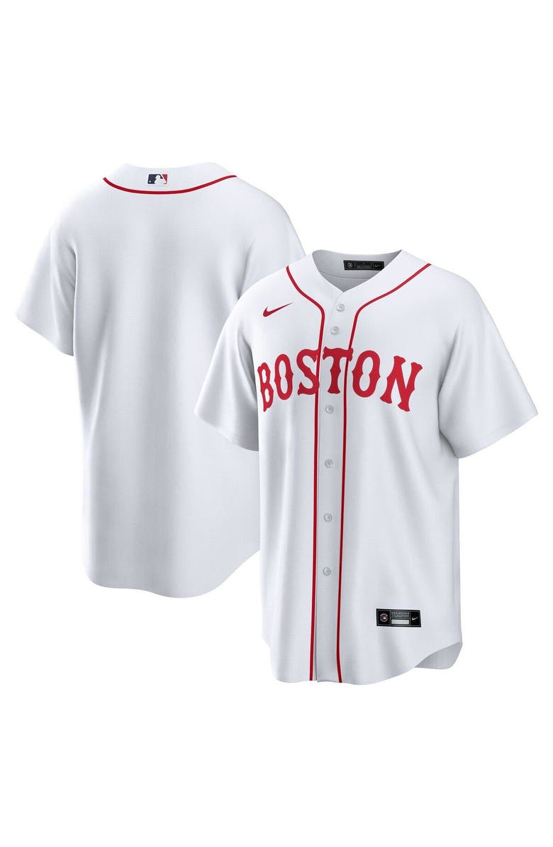 Nike Men's Nike White Boston Red Sox Alternate Replica Team Jersey, Main, color,