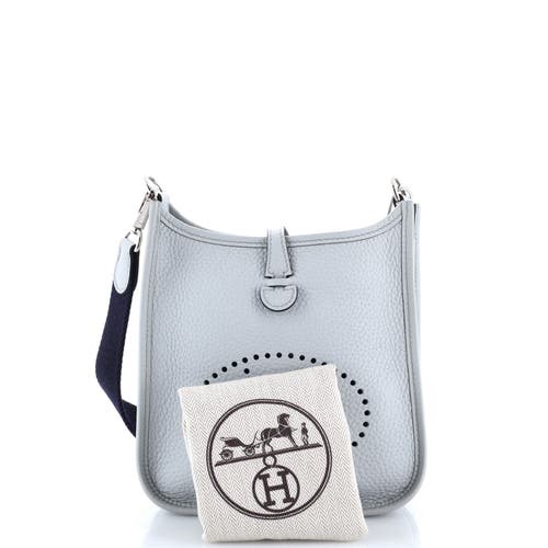Pre-owned Hermes Hermes Evelyne Bag Gen Iii Clemence Tpm In Blue