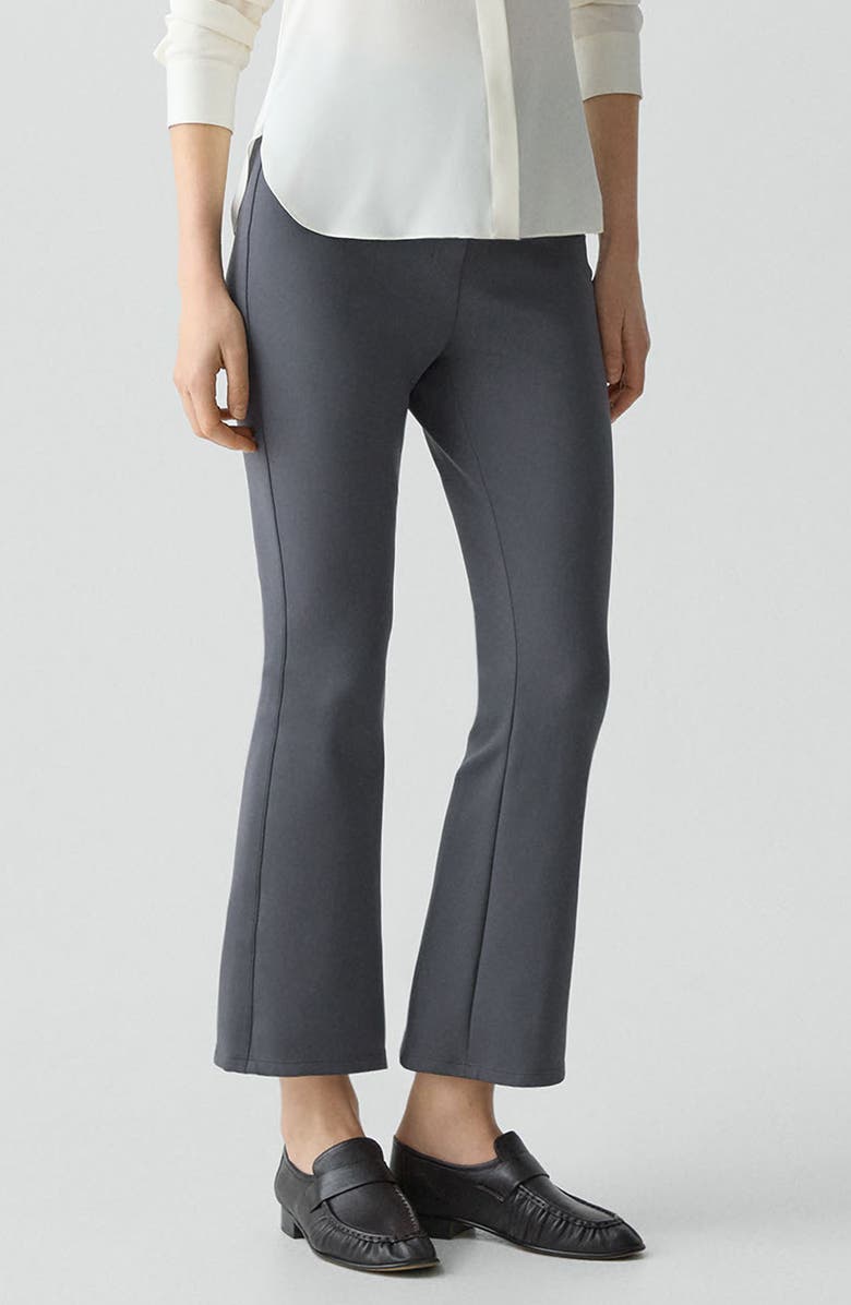 Theory Crop Kick Flare Pants, Alternate, color, Charcoal