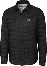 Cutter & Buck Men's Cutter & Buck Black Cincinnati Bengals Rainier Shirt Jacket