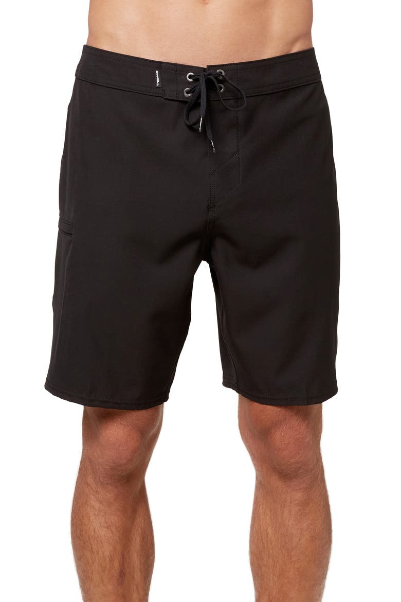 Hyperfreak Solid Board Shorts, Main, color, BLACK