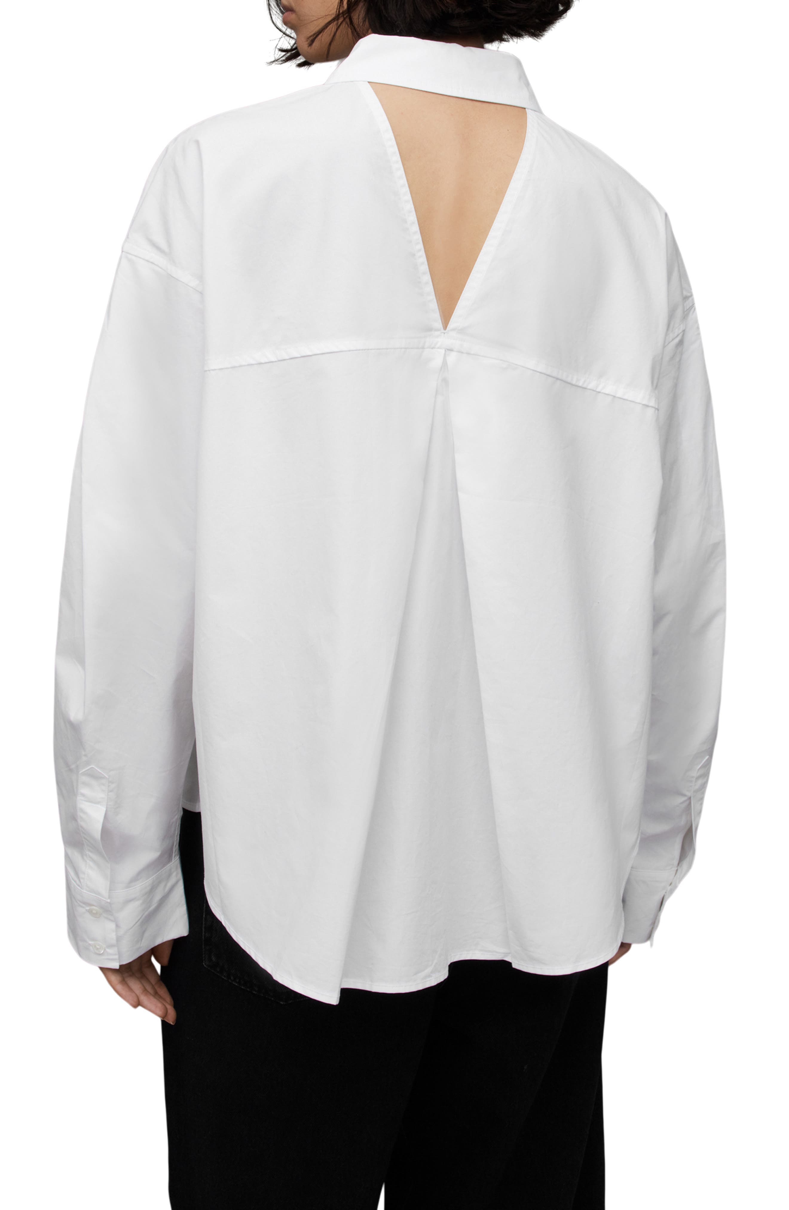 Eliana Cutout Cotton Poplin Button-Up Shirt - image 2