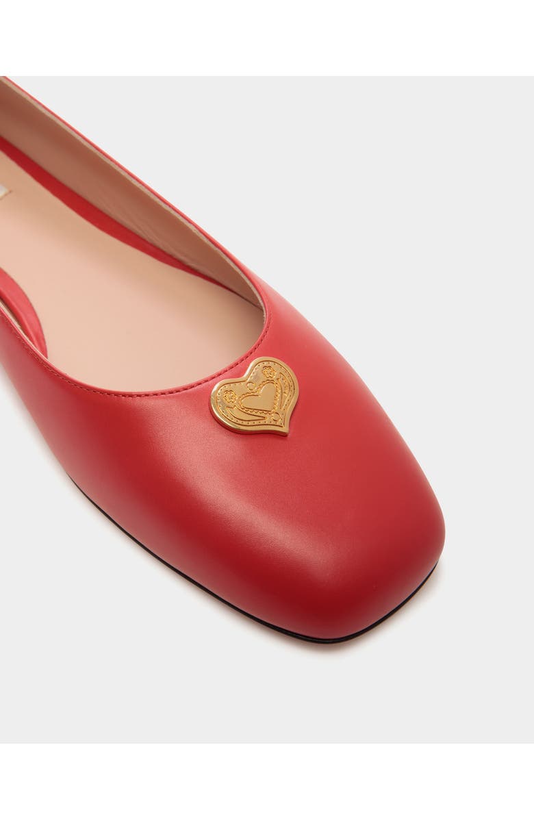 Bally rina Flat In Leather, Alternate, color, Red