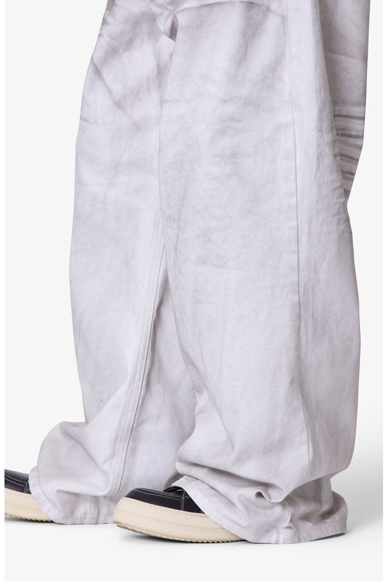 Ultra Wide Stained Wide Leg Jeans, Alternate, color, WHITE