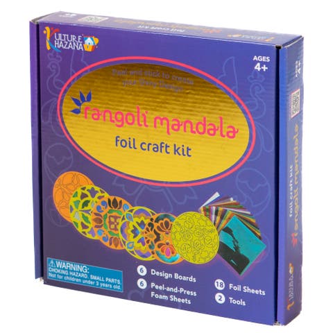 Foil Craft Kit Rangoli Mandala, Ages 4+