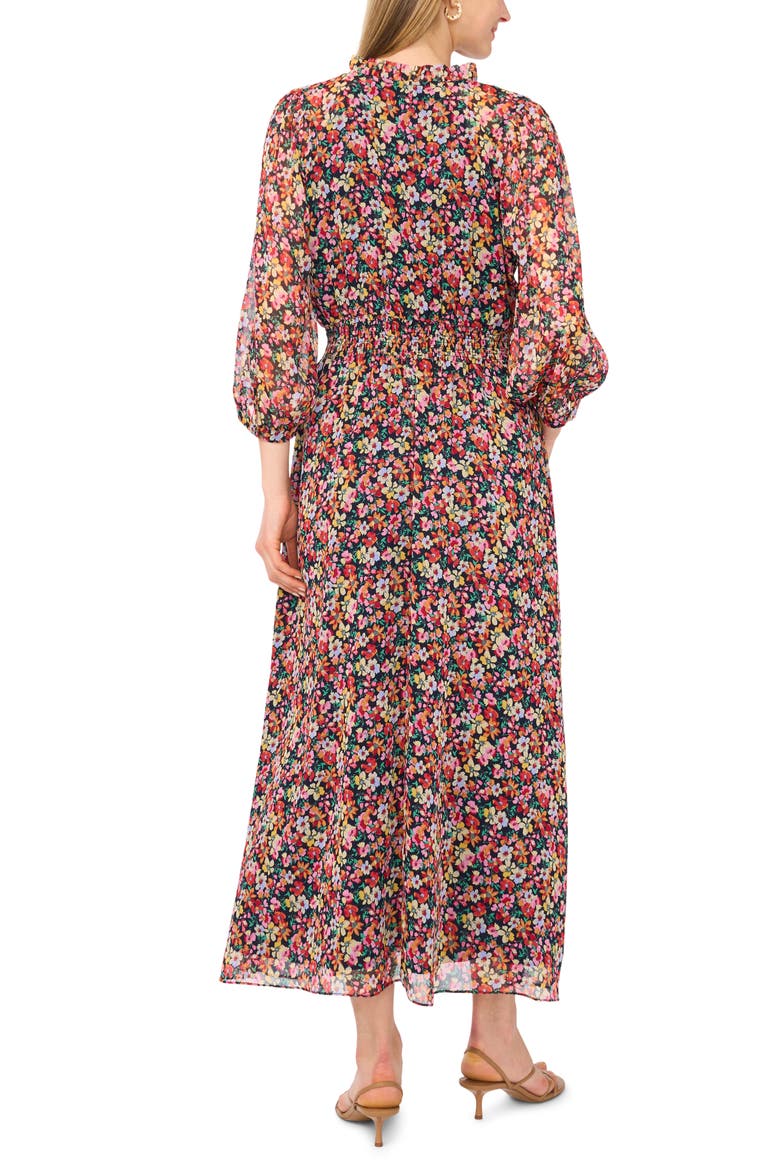 Floral Print Maxi Dress, Alternate, color, CLASSIC NAVY