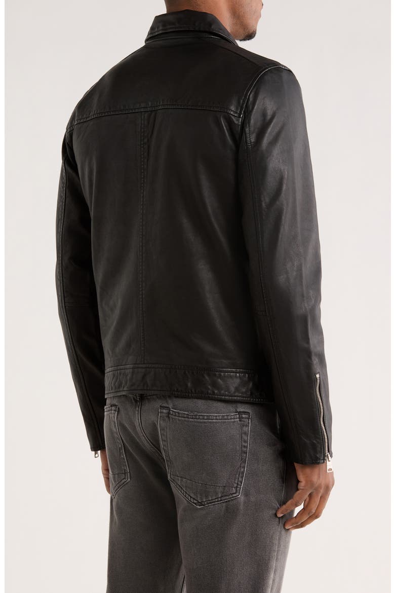 Kaya Leather Jacket, Alternate, color, JET BLACK