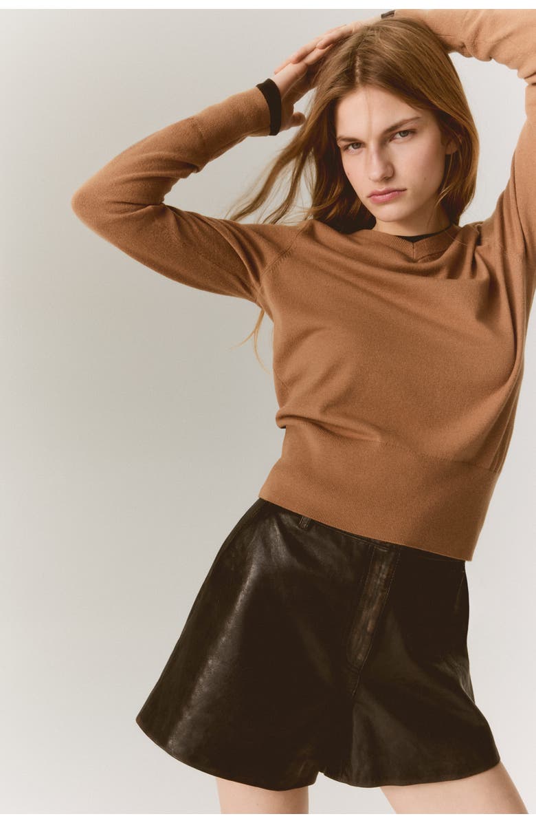 H&M V-neck Jumper, Alternate, color, Dark Beige