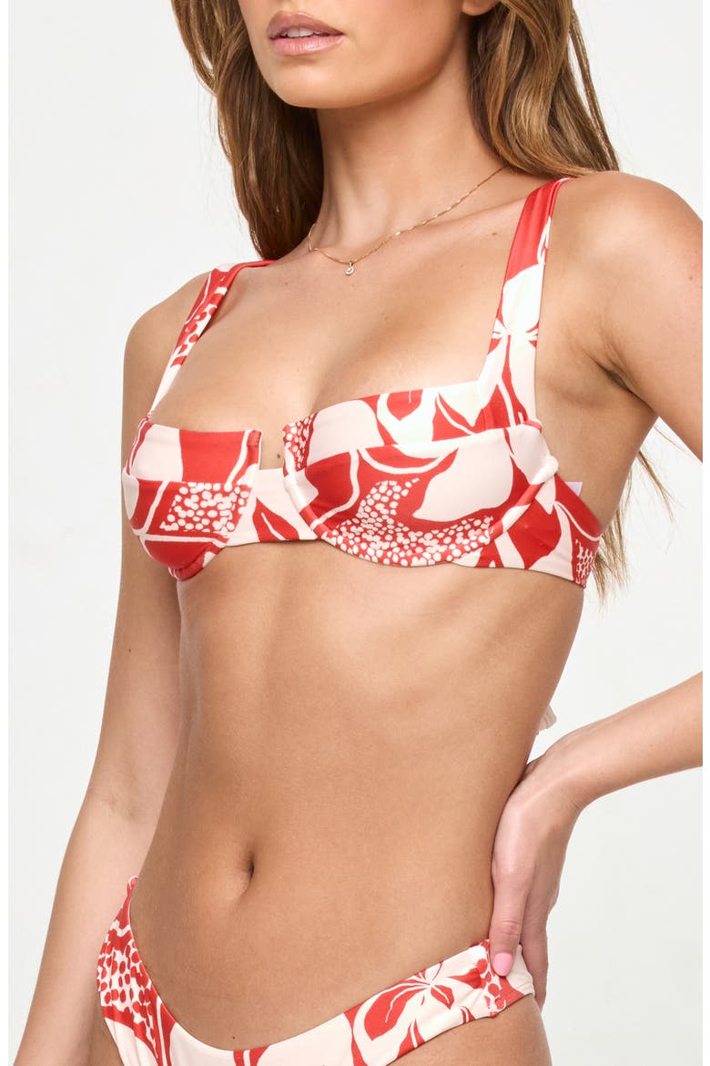 Mako Underwire Bikini Top, Alternate, color, HIBISCUS BLOOM