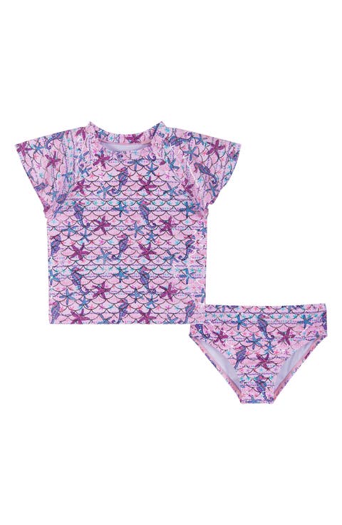 Kids
 Short Sleeve Two-Piece Rashguard Swimsuit (Toddler)