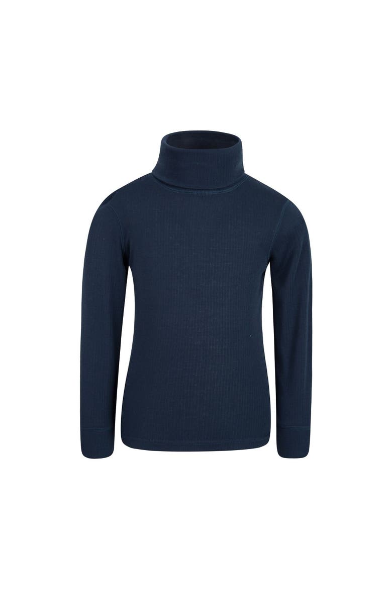 Childrens/Kids Talus Roll Neck Long-Sleeved Top, Main, color, Navy
