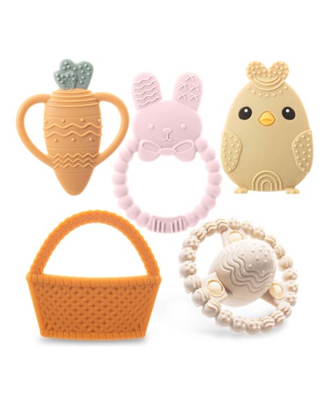 Easter Silicone Baby Teether Set Cute Gift Toys 5-Piece