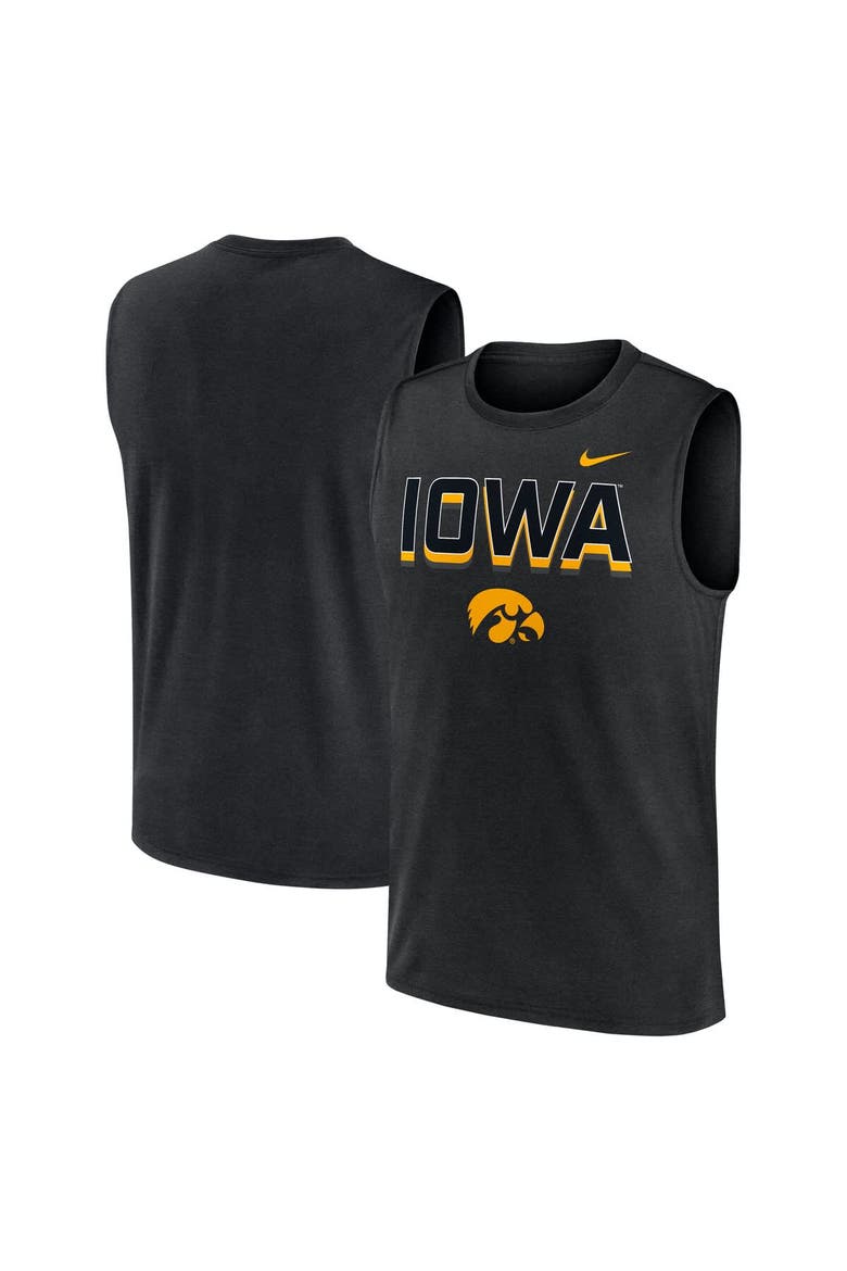 Men's Nike Black Iowa Hawkeyes Primetime Tricode Legend Performance Tank Top, Alternate, color, Black