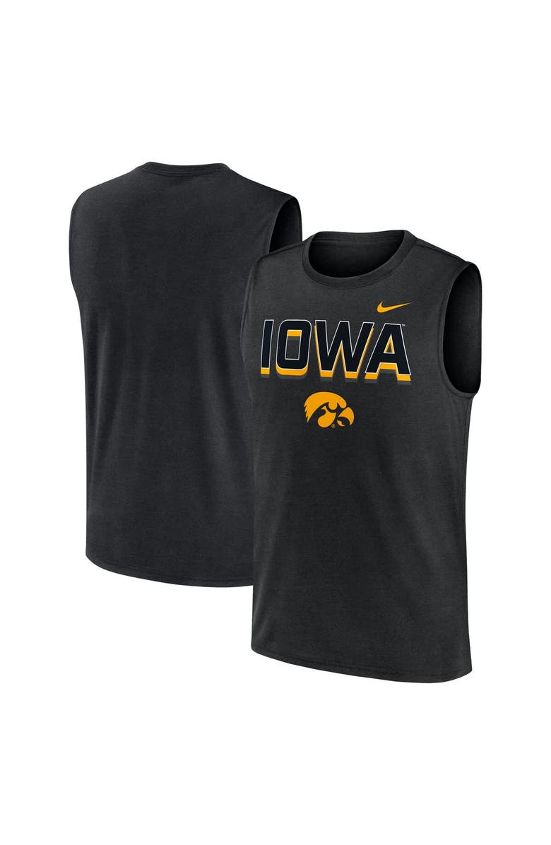 Nike Men's Nike Black Iowa Hawkeyes Primetime Tricode Legend Performance Tank Top, Alternate, color, Black