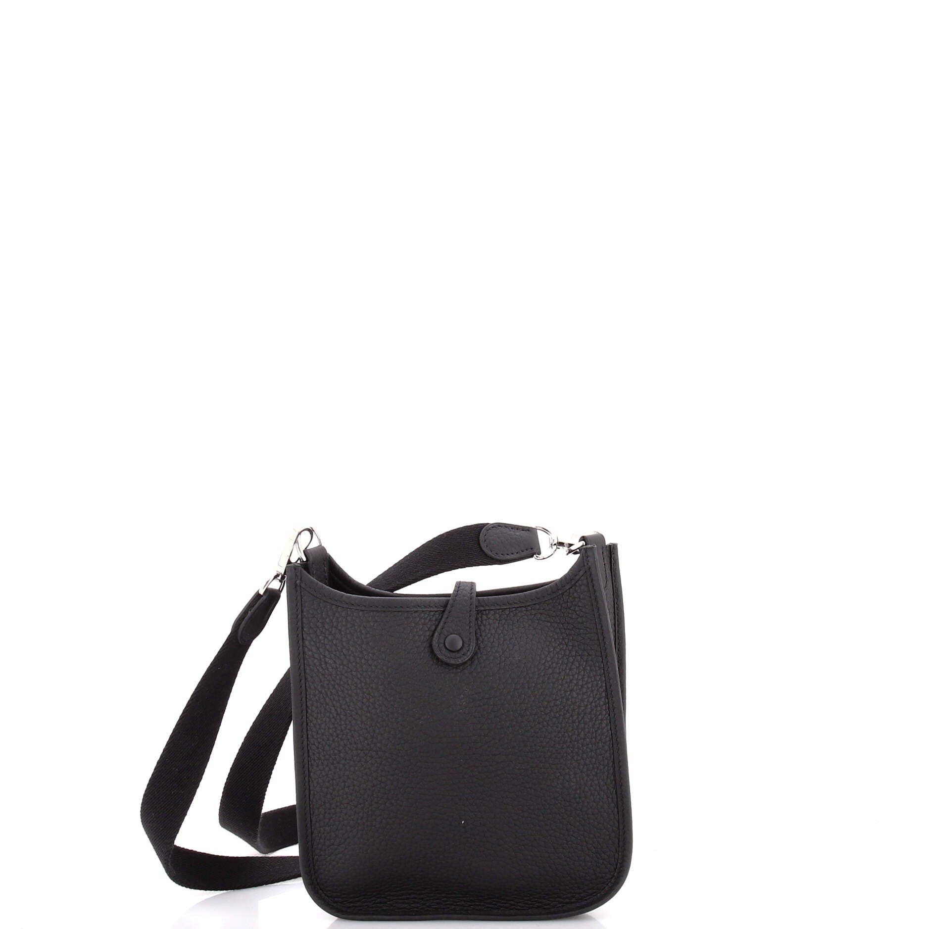 Pre-Owned Hermes Evelyne Bag Gen III Clemence TPM, Alternate, color, Noir