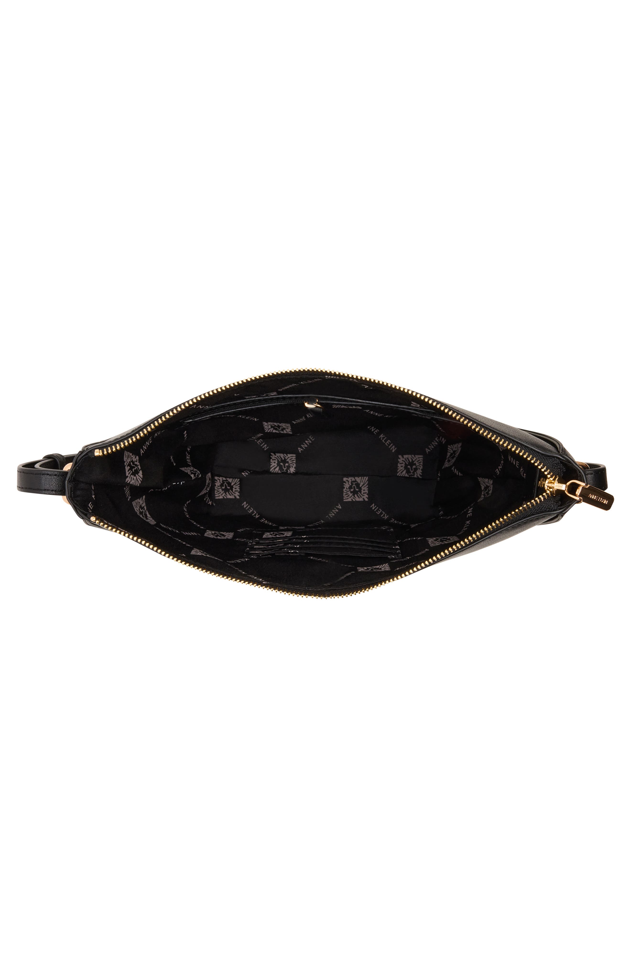 Anne Klein Hobo Shoulder Bag, Alternate, color, Black