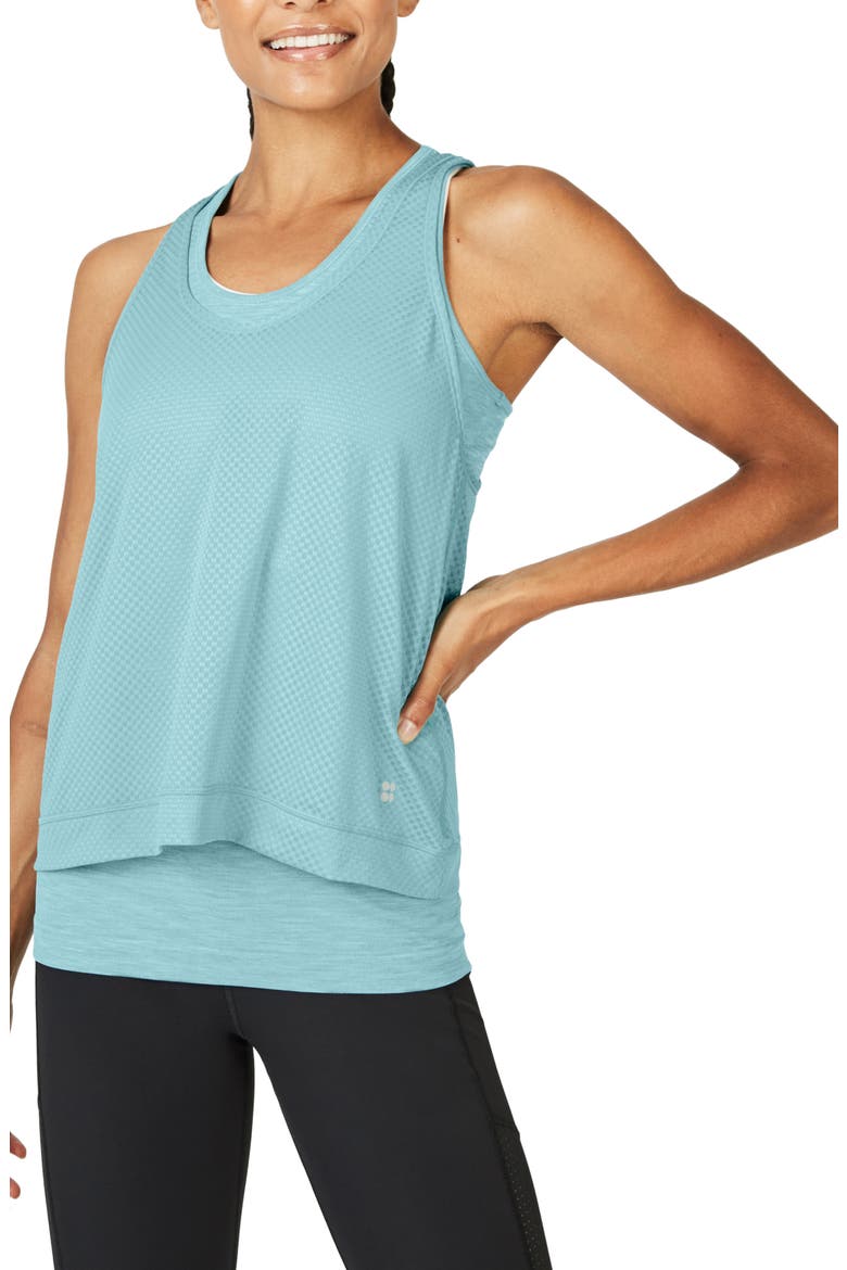 Double Time Seamless Tank, Main, color, STILL WATER
