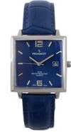 Peugeot Modern Square Calendar Leather Watch - 35MM