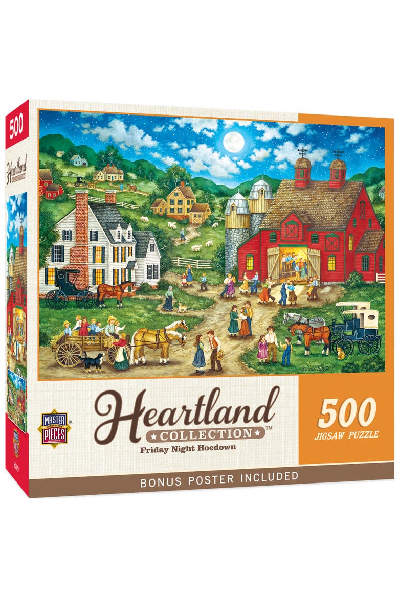 Friday Night Hoe Down 500 Piece Puzzle, Main, color, Multicolor