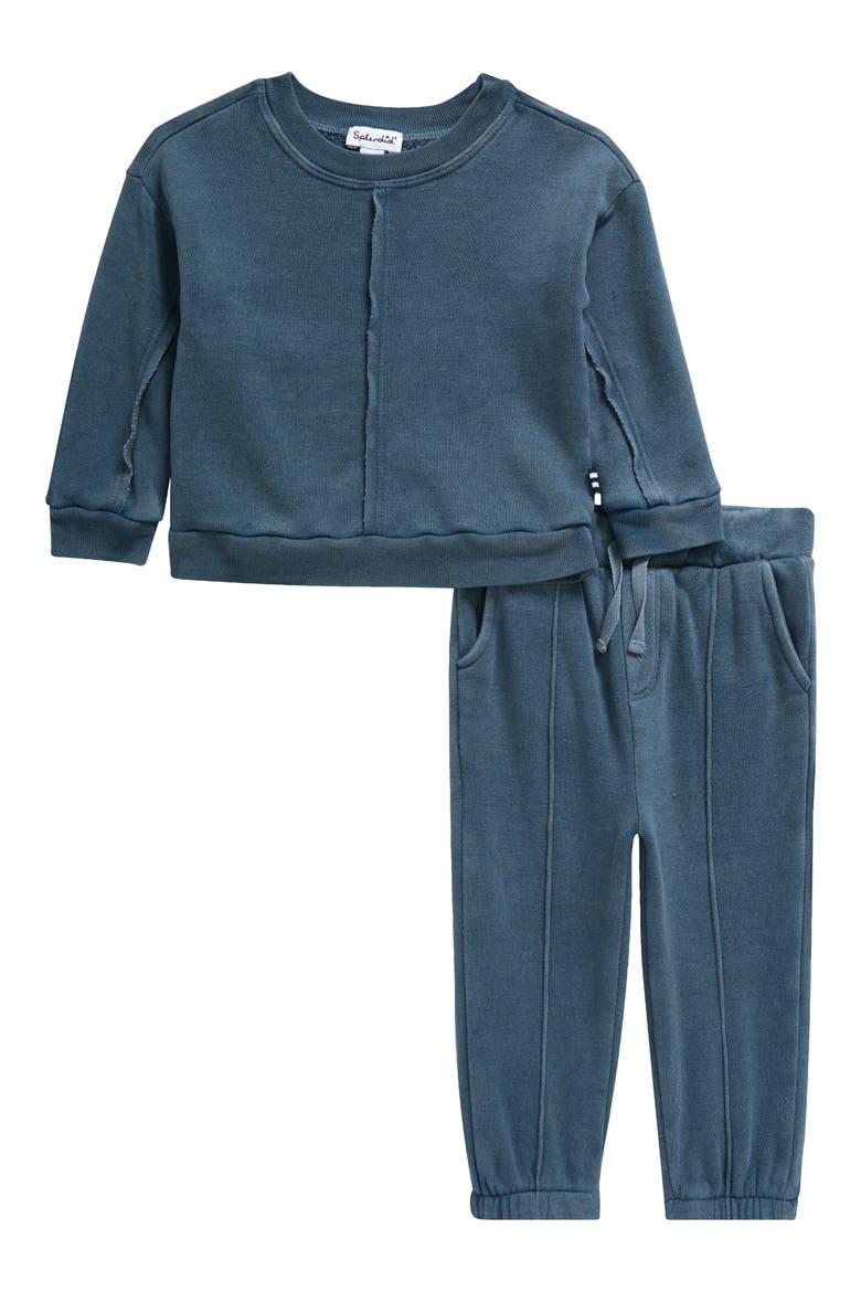 Sweatshirt & Sweatpants Set, Main, color, STORM