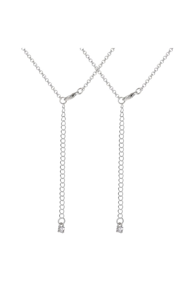 Snoopy & Woodstock BFF 2 Piece Necklace Set - 16 + 3.25'', Alternate, color, Silver