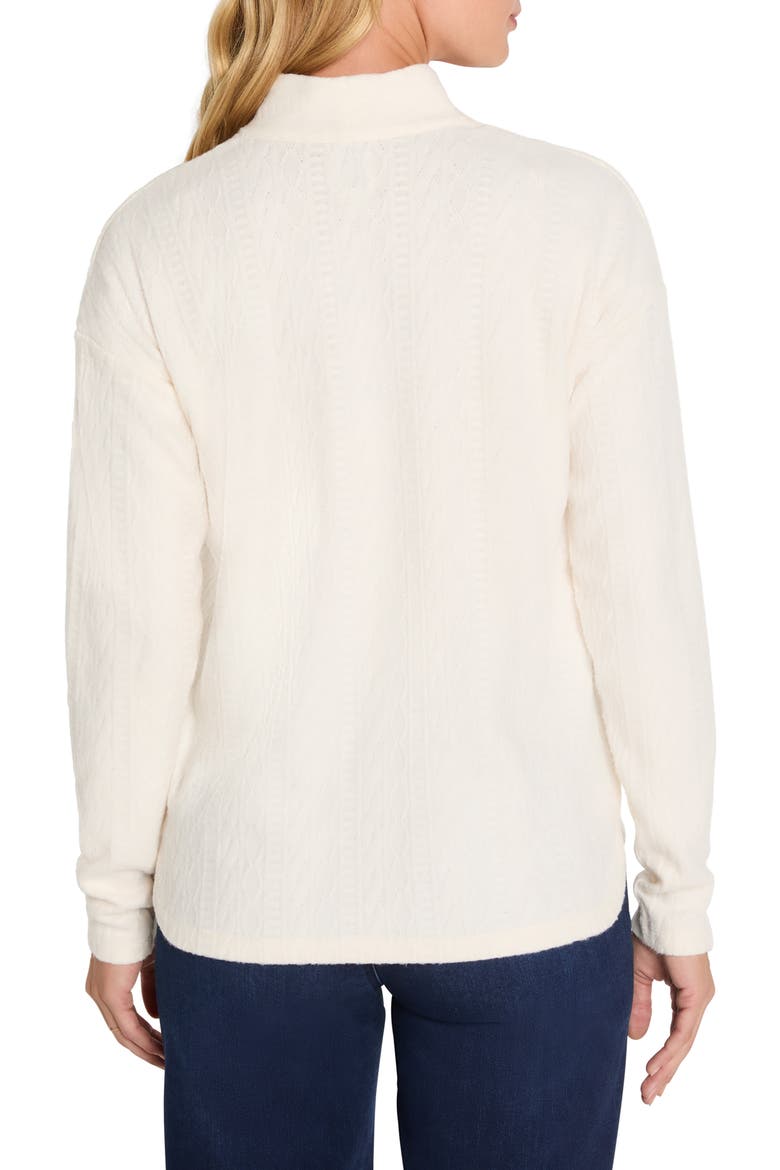 Cable Textured Knit Top, Alternate, color, CLASSIC CREAM