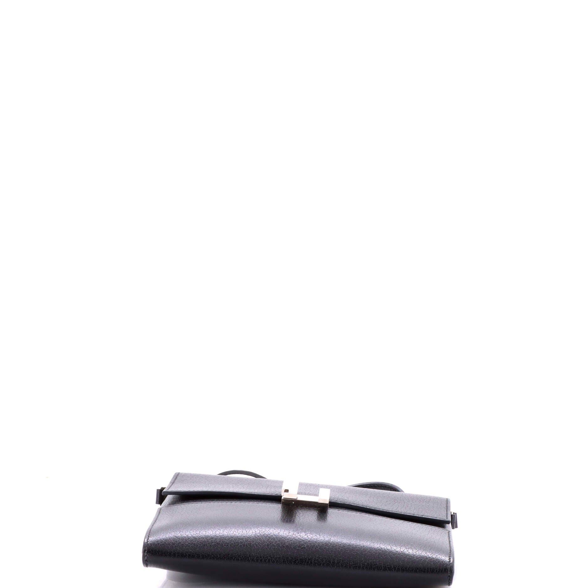 Pre-Owned Hermes Cinhetic To Go Wallet Chevre Chamkila, Alternate, color, Noir