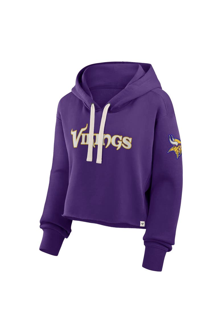Women's Fanatics Purple Minnesota Vikings Oversized Hometown Heritage Cropped Hoodie, Alternate, color, Purple