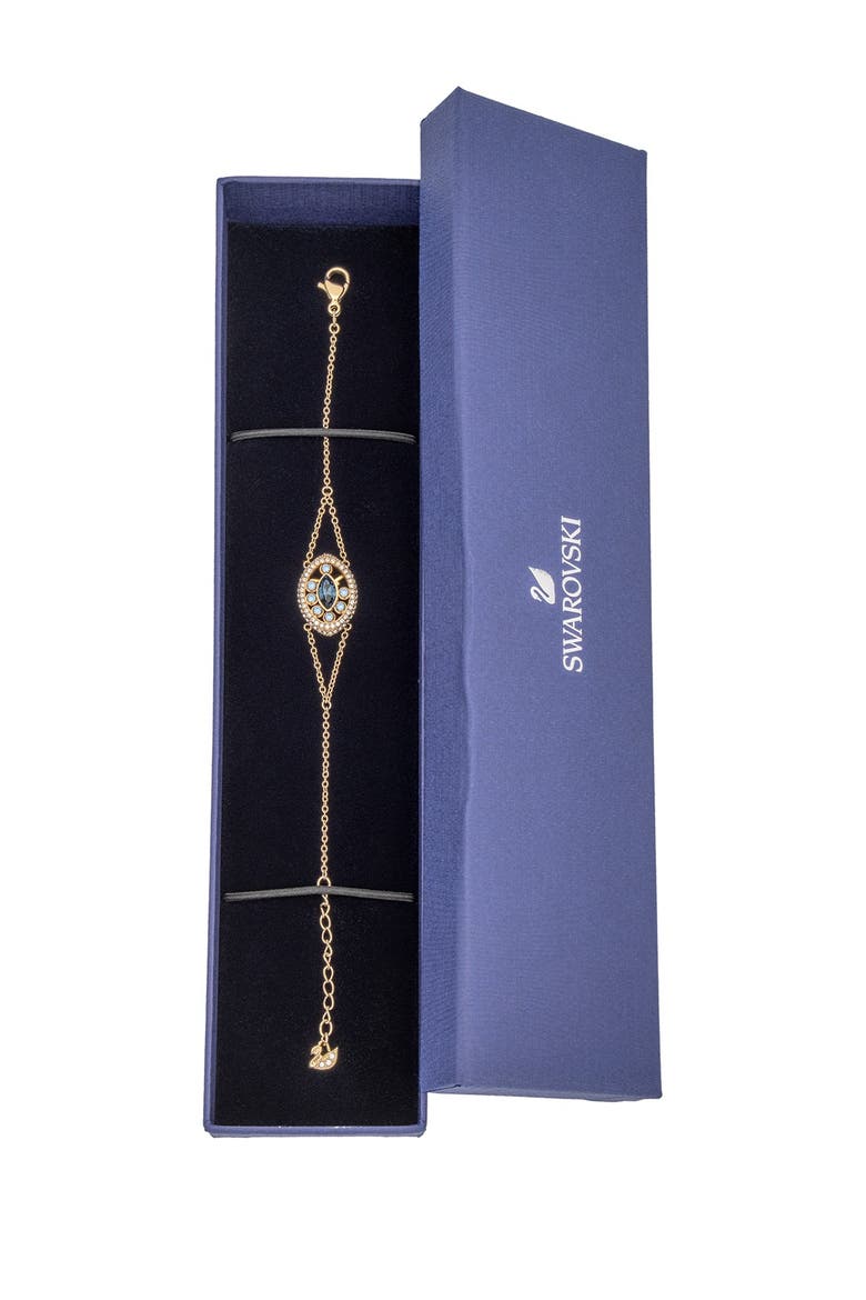 Admiration Swarovski Crystal Pendant Bracelet, Alternate, color, GOLD