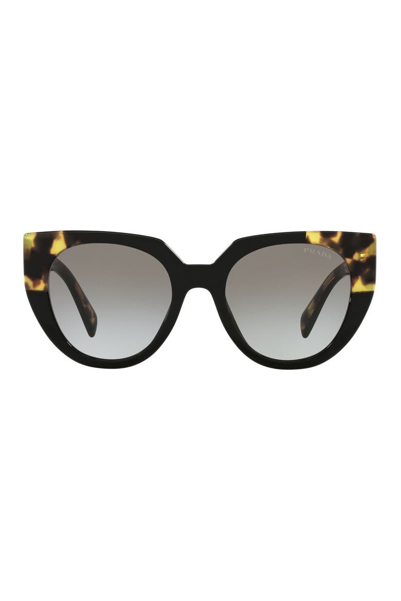 53mm Gradient Cat Eye Sunglasses, Main, color, BLACK/MEDIUM TORTOISE/GREY GR