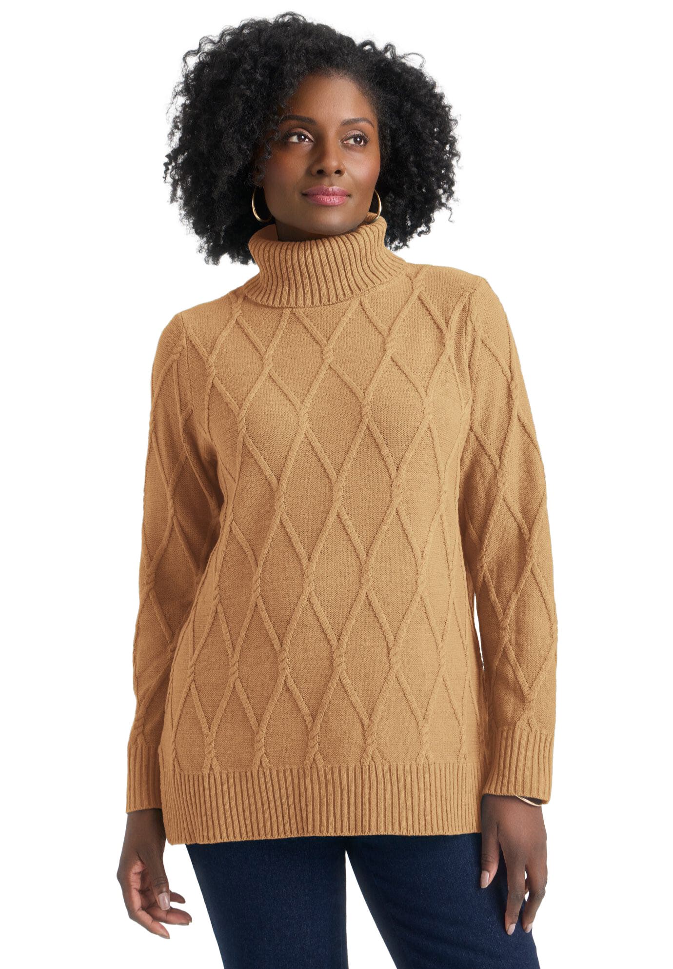 Cable Turtleneck Sweater - image 5
