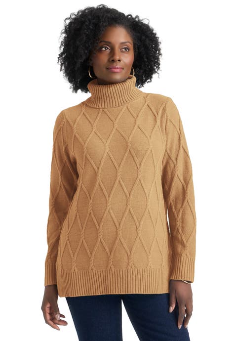 Cable Turtleneck Sweater (Plus Available)