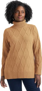 Jessica London Cable Turtleneck Sweater