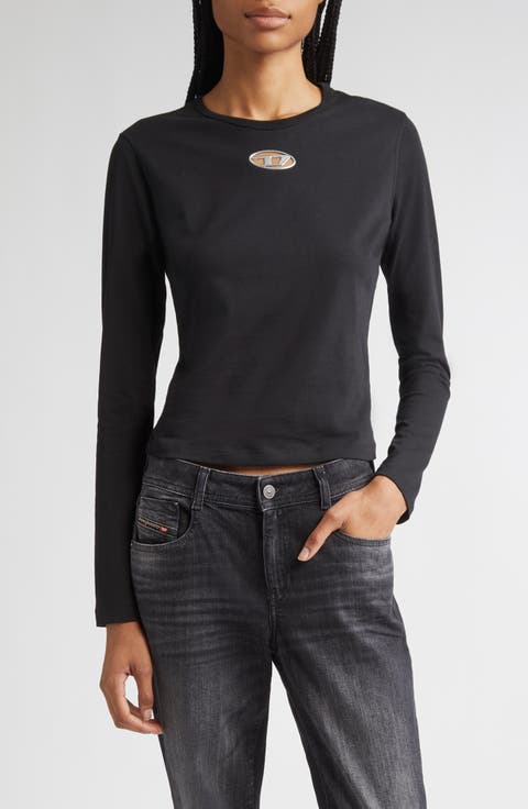 Metallic Oval D Cutout T-Shirt