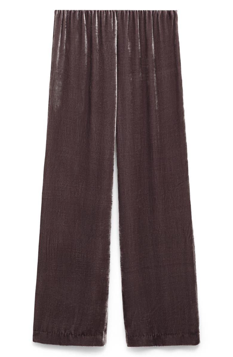 MANGO Velvet Lounge Pants, Alternate, color, Blackberry