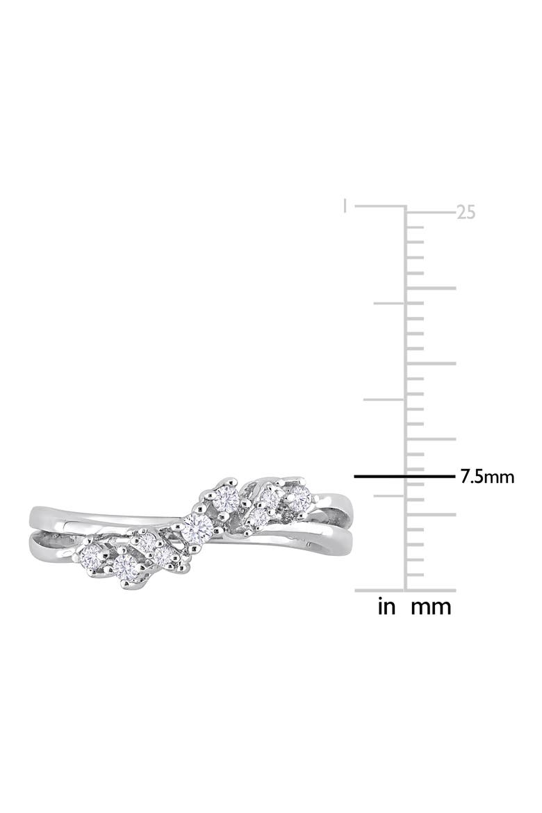 Wavy Diamond Ring - 0.17ct., Alternate, color, SILVER