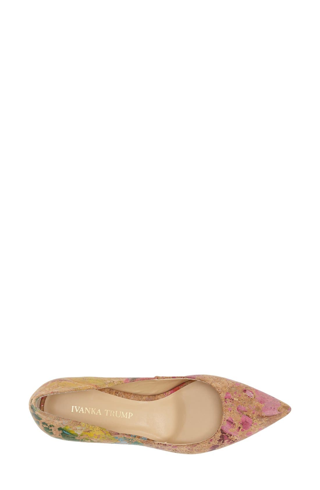 'Athyna' Kitten Heel Pump, Alternate, color, CORK FABRIC