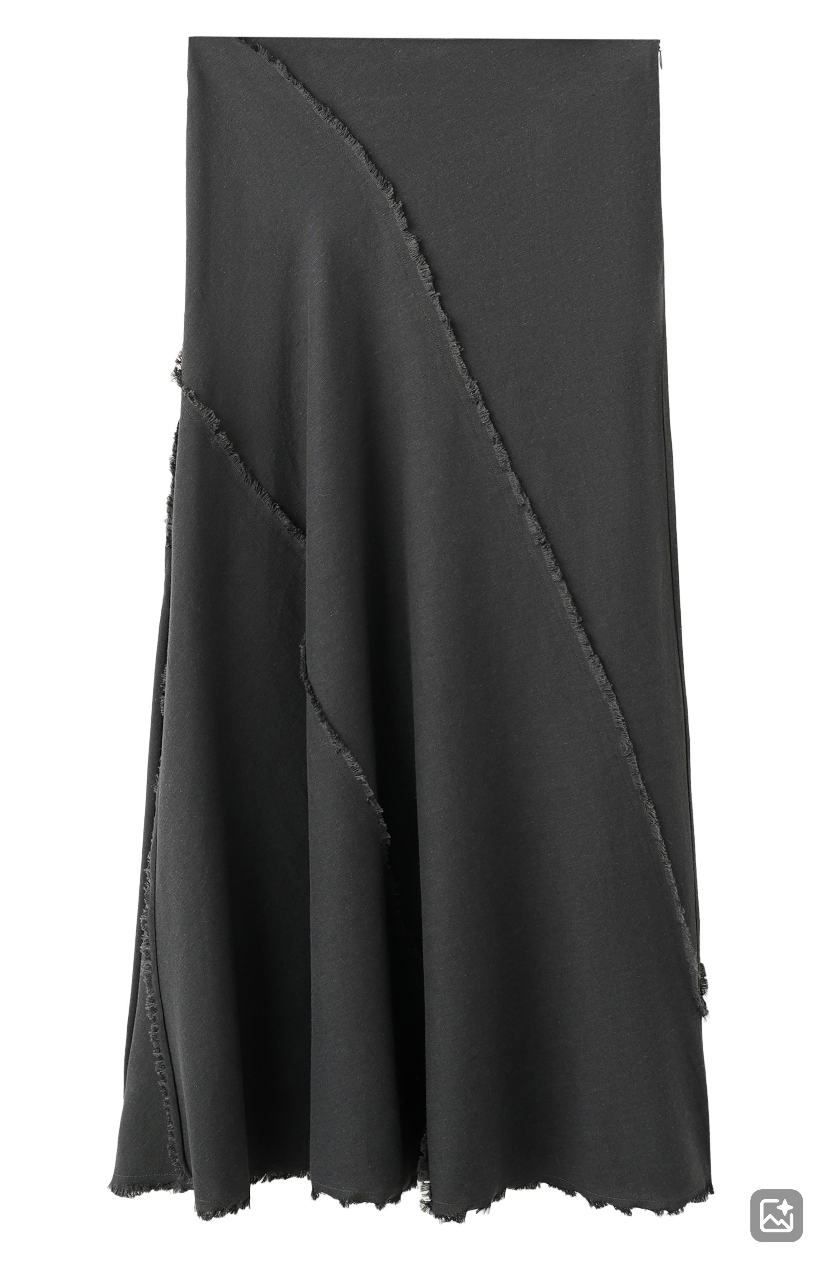 Fray Detail Maxi Skirt