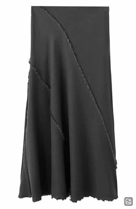 Fray Detail Maxi Skirt