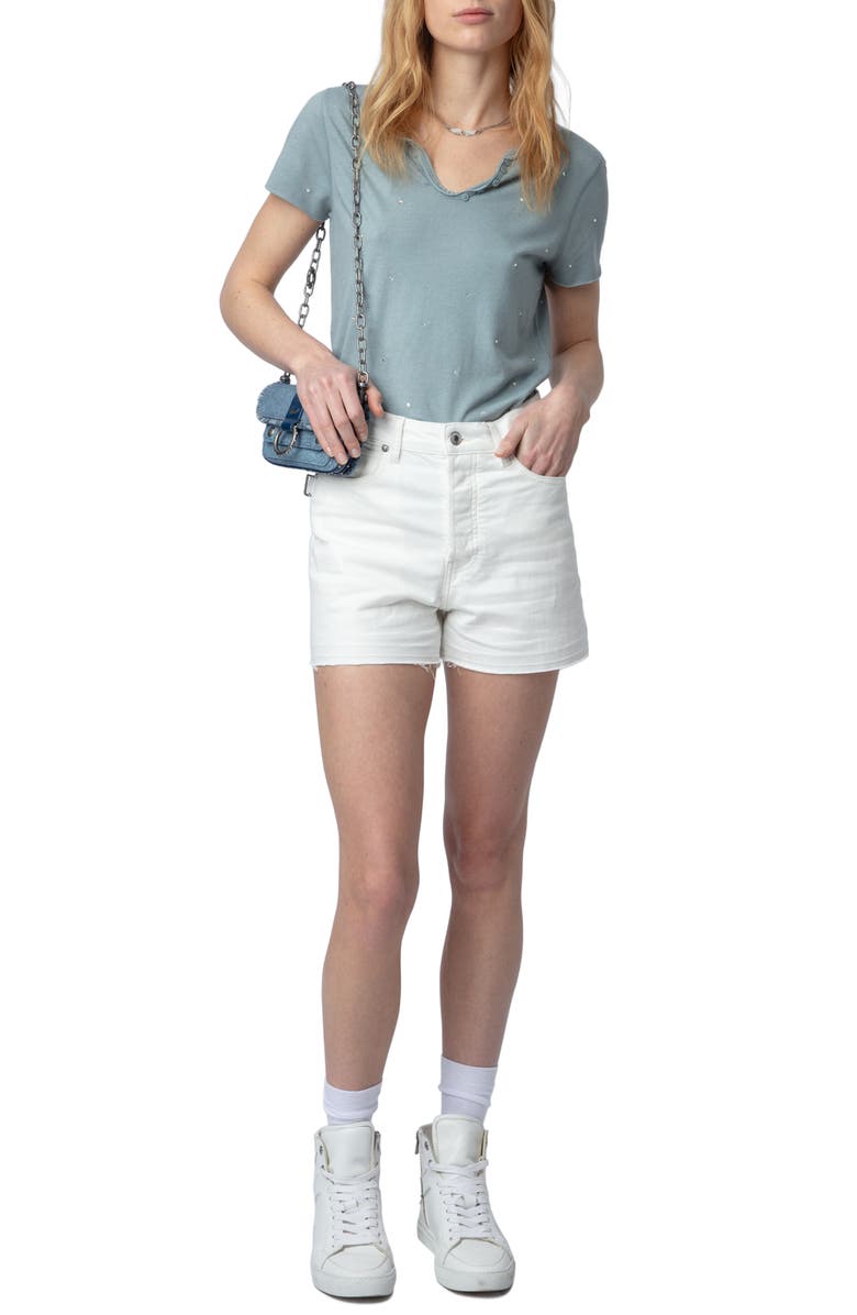 Zadig & Voltaire Sissi Denim Shorts, Alternate, color,