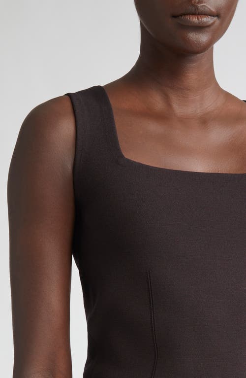 St John St. John Milano Stretch Crepe Shell In Brown