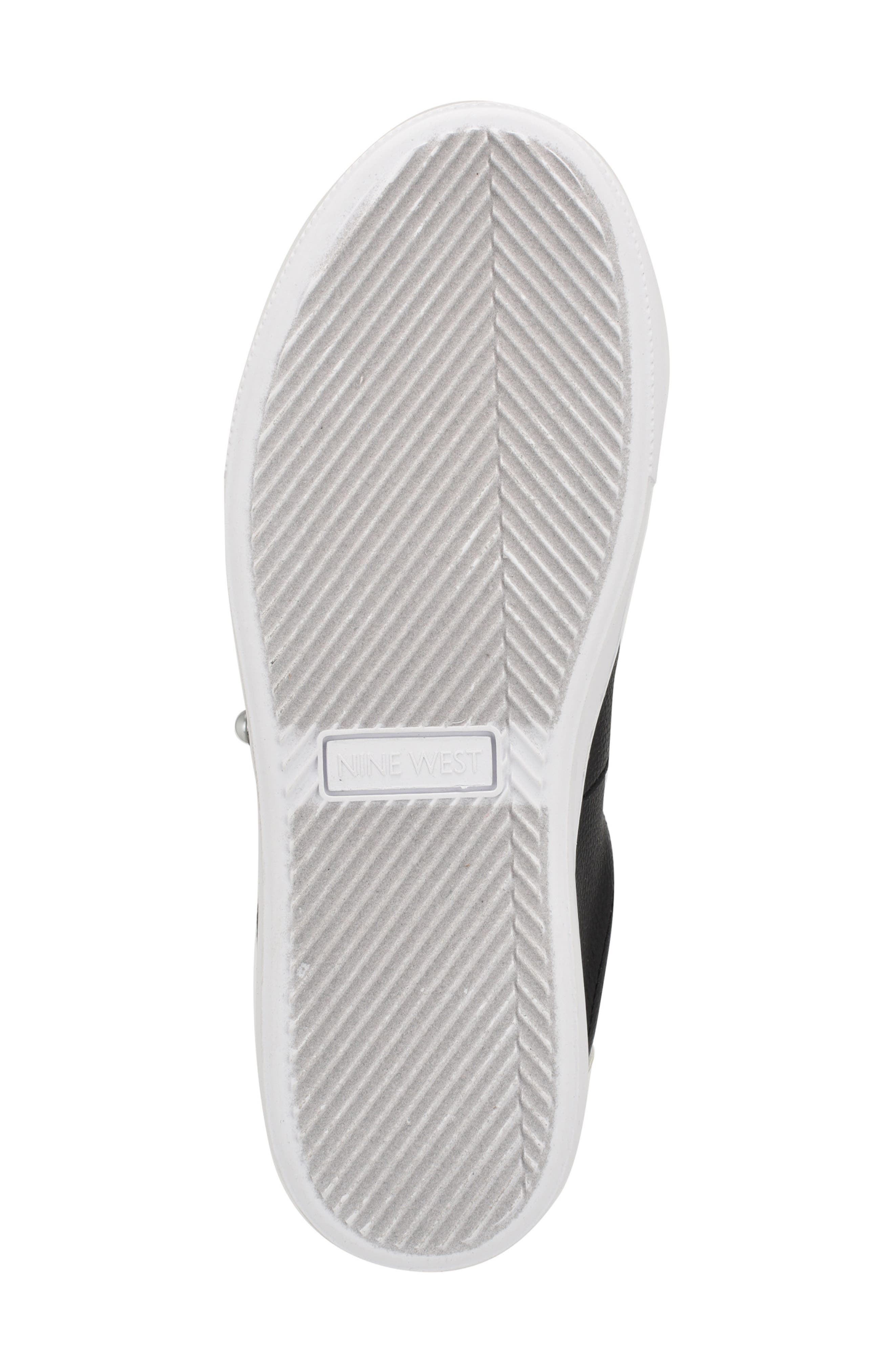 Nine West Gripes Platform Sneaker, Alternate, color, Black/ Pewter